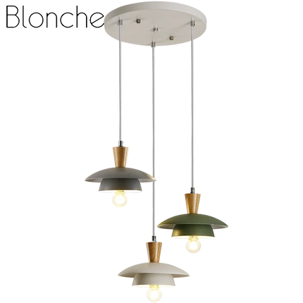 Lustre suspension créatif style macaron en fer forgé pour intérieur — LZ4Q7M9