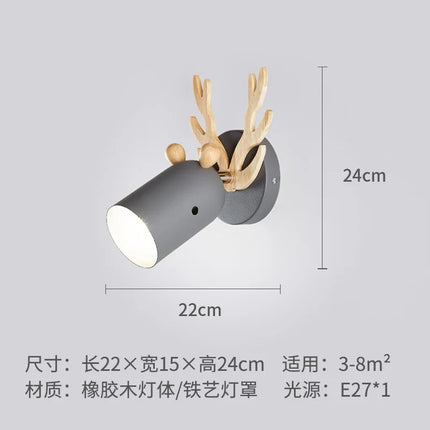 Applique murale en bois cerf style nordique pour chambre enfant — LZ4P9XQ