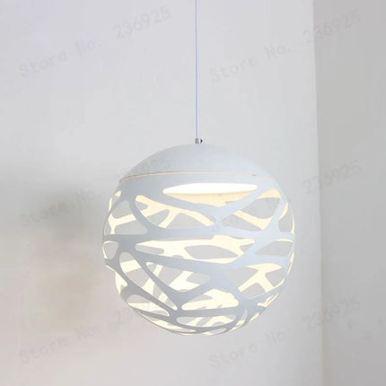 suspension led modernes avec abat-jour creux puzzles
