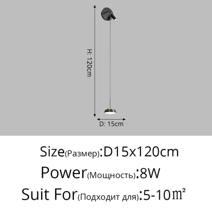 Suspension de chevet minimaliste petit lustre moderne — LZ4X9P