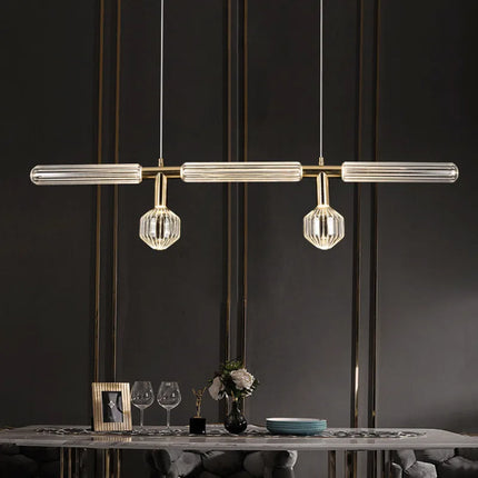 Suspension postmoderne en verre transparent pour intérieur contemporain — LZ4X9T