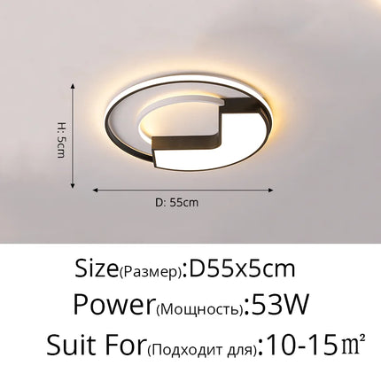 Plafonnier LED Art Déco géométrique pour éclairage intérieur luxueux — LZ4X9P2