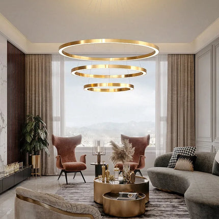 Lustre suspension cercle rond style nordique moderne — LZ4P9XQ
