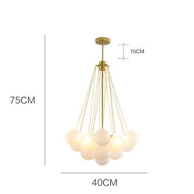 Lustre design à boules multiples en verre Triz — LZ4X7J
