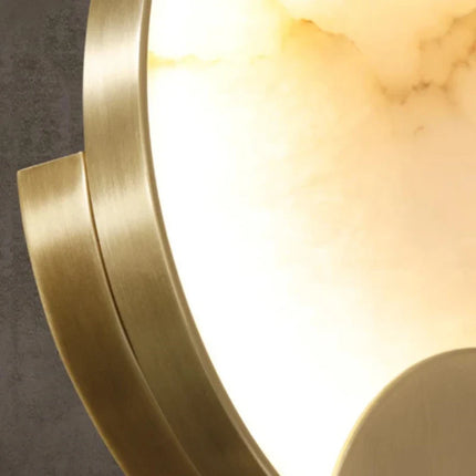 Applique murale LED ronde en marbre naturel au design moderne intérieur — LZ4X9T2