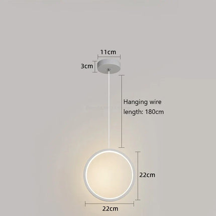 Suspension LED en anneau pour décoration intérieure moderne — LZ4X9P