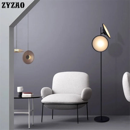Lampadaire double tête en fer style nordique moderne — LZ4P9XQ