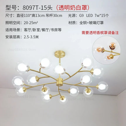 Lustre suspension LED moderne style moléculaire nordique — LZ4X9P2