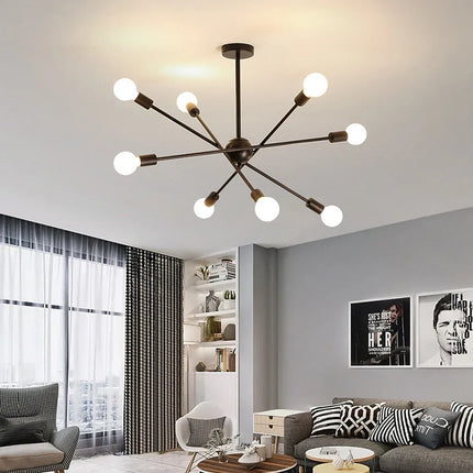 Lustre suspension LED style industriel spoutnik créatif — LZ4X9J