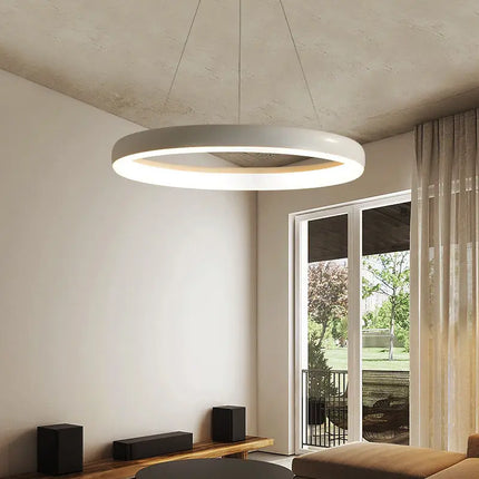 Lustre suspension circulaire au design minimaliste moderne — LZ4R7QJ