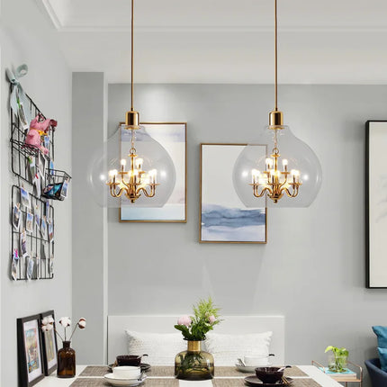 Lustre en verre pour décoration loft et restauration — LZ4N7Q2