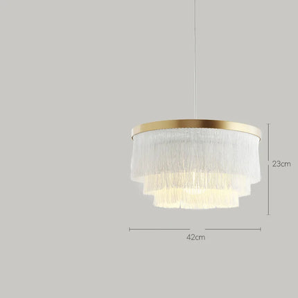Lustre suspension romantique en fil de coton pour intérieur — LZ4X9J