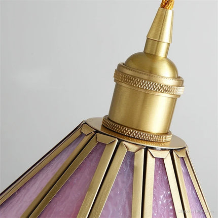 Lampe de chevet en verre moderne avec décor floral suspendu — LZ4X9QJ