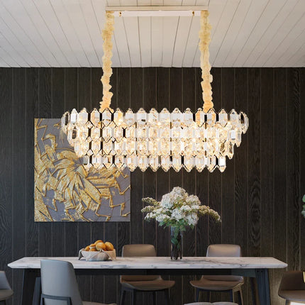 Lustre moderne en cristal avec éclairage LED intégré — LZ4X9P2