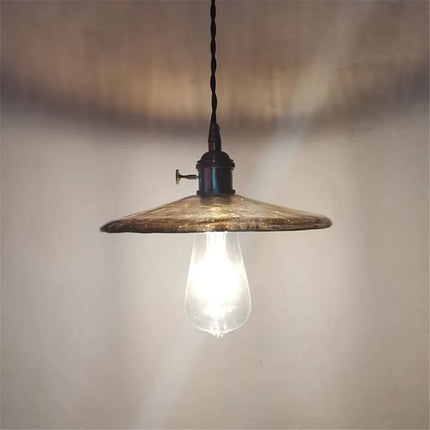 Suspension vintage en verre et laiton style nordique — LZ4X9T2