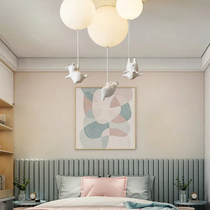 plafonnier led cochon volant pour décoration enfants