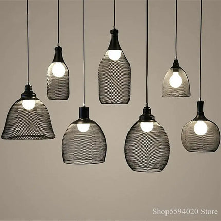 Lustre industriel cage oiseau en fer style loft rétro minimaliste — LZ4P9XJ