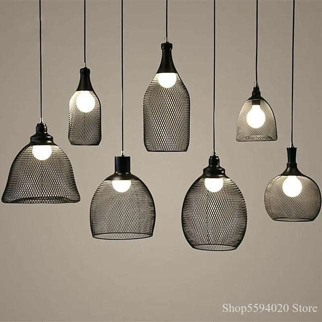 Lustre industriel cage oiseau en fer style loft rétro minimaliste — LZ4P9XJ