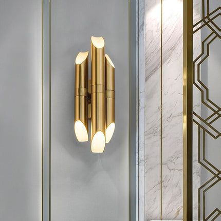 Applique murale LED moderne en tube doré Corden — LZ4N7Q2