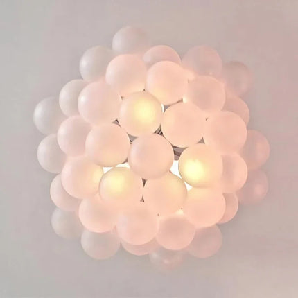 Lustre suspension en verre à bulles style nordique pour intérieur moderne — LZ4X9P
