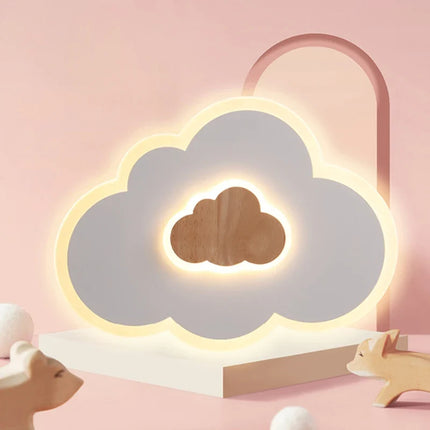 Plafonnier LED en bois à motif dessin animé pour enfants — LZ4X9T