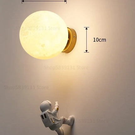 Applique murale enfant design astronaute avec étoiles et lune — LZ4X9P