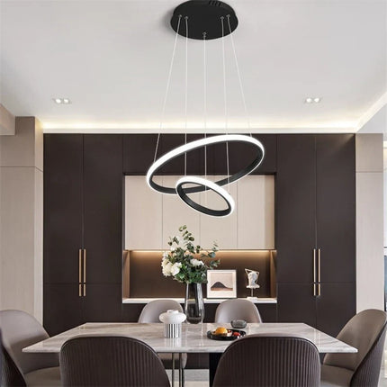 Lustre moderne LED en acrylique avec anneau lumineux — LZ4T9X