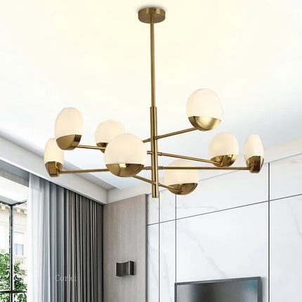 Lustre LED en verre au design créatif pour intérieur élégant — LZ4P9X