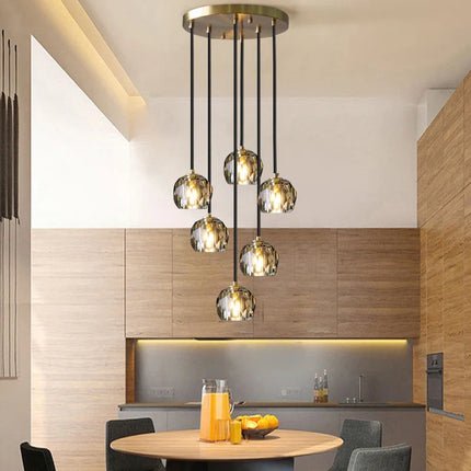 Lustre contemporain en cristal pour café, bar et restaurant — LZ4T9X