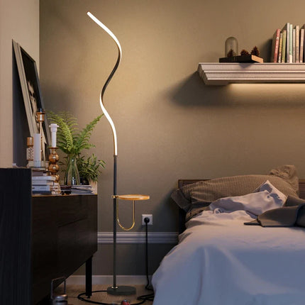 Lampadaire LED courbe au design nordique moderne — LZ4T9X