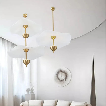 Lustre LED nordique en métal doré et acrylique pour intérieur — LZ4X9P