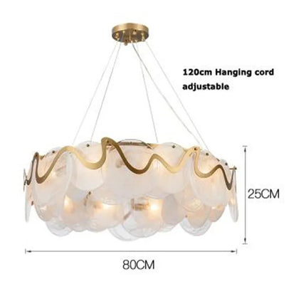 Lustre rond en verre et fer pour éclairage intérieur — LZ4D9Q7