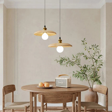 Suspension LED en bois massif style nordique pour restaurant et bar — LZ4P9XQ
