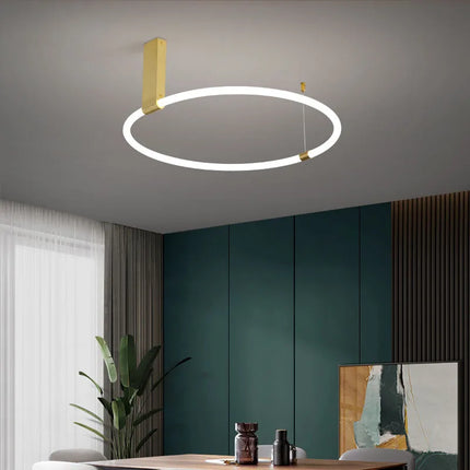 Lustre rond moderne en acrylique avec éclairage 360° — LZ4X9P2