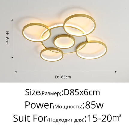 Lustre LED moderne en bois et aluminium pour intérieur — LZ4N7Q2