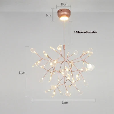 Suspension LED art déco en acier inoxydable et acrylique — LZ4XJ9