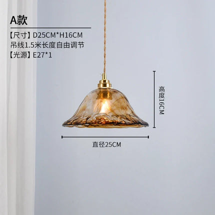Suspension en verre style industriel rétro pour intérieur décoratif — LZ4X9P