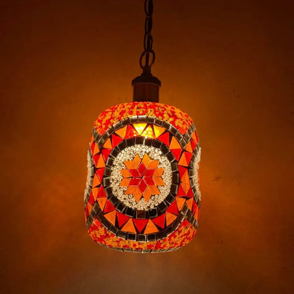Suspension LED style bohémien en mosaïque turque rétro — LZ4X9P2