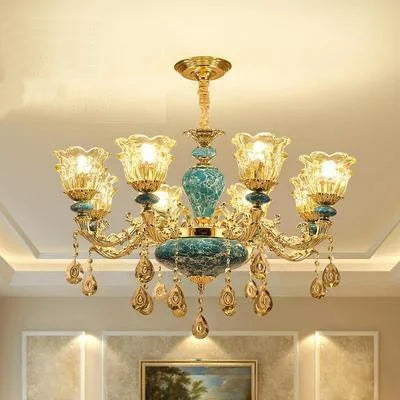 Lustre en cristal et céramique pour éclairage élégant — LZ4P7XQ
