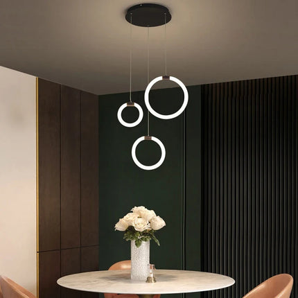 Lustre moderne en anneau pour décoration intérieure élégante — LZ4X9P2