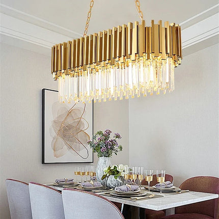 Lustre moderne en cristal avec grande suspension LED — LZ7XQ2