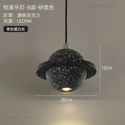 suspension modernes en ciment led pour restaurant barre lumineuse