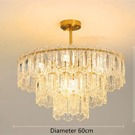 Lustre rond en verre pour intérieur moderne — LZ4X9T