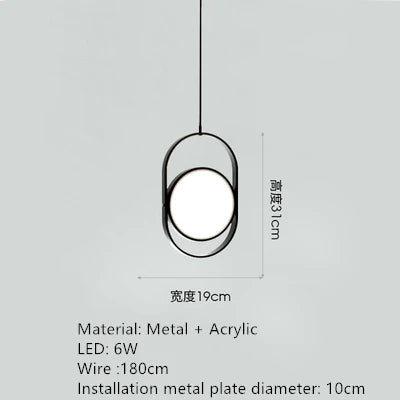 Suspension LED rotative pour café, bar et restaurant — LZ4X9P