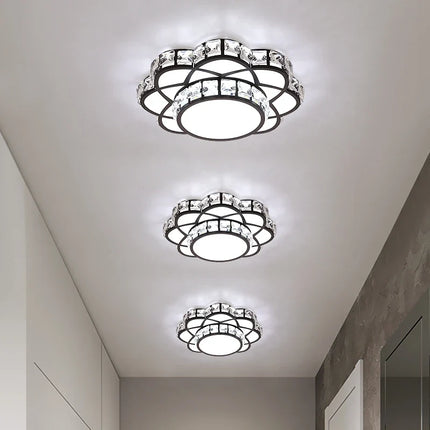 Plafonnier LED décoratif en cristal avec motifs floraux — LZ4X9T2