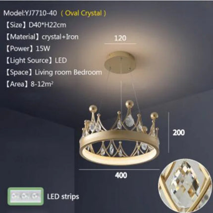 Lustre suspension design nordique en cristal pour intérieur — LZ4X9P2
