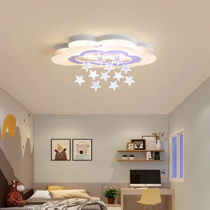 Plafonnier enfant étoiles et nuages lumineux pour chambre — LZ4P9XQ
