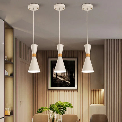 Suspension moderne en bois au design macaron créatif — LZ4X9P
