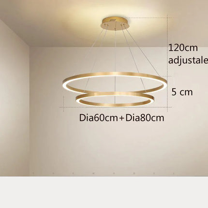 Lustre suspension cercle rond style nordique moderne — LZ4P9XQ