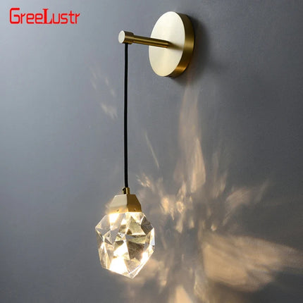 Applique murale LED cristal luxe pour intérieur maison et entrée — LZ4X9B2